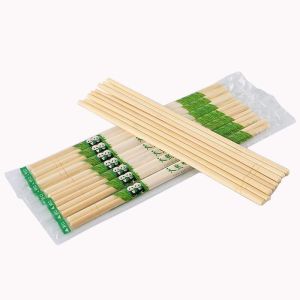 Stocked Eco-friendly Disposable Bamboo Chopsticks with Round Shape and Flatware