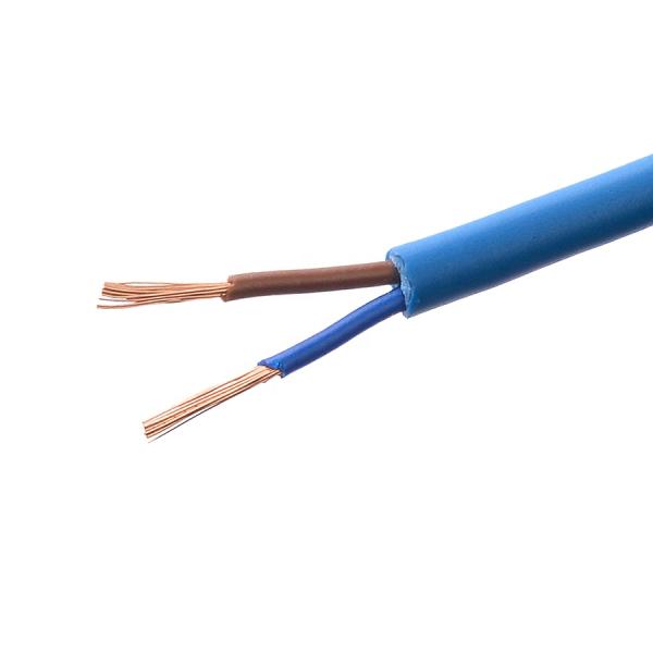 Blue PVC Insulated RVV 2 Core 2X0.75mm2 Electrical Power Cable for Household Electrical Appliances