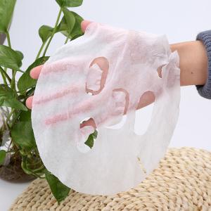 Non Woven Fabric Silk Face Mask / Compressed Facial Mask Easy Carry Ultra Thin