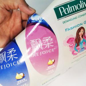 BOPP Cosmetic Label Design CMYK Shampoo Glossy Vinyl Sticker Paper