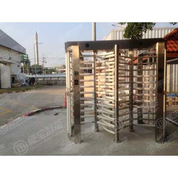 CE Approved Full Height Turnstile Revolving Door 30 Persons / Min Transit Speed Turboo