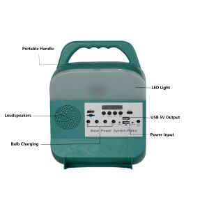 Home Lighting Solar Powered LED Lights With Mobile Phone Cable 3PCS LED Bulbs