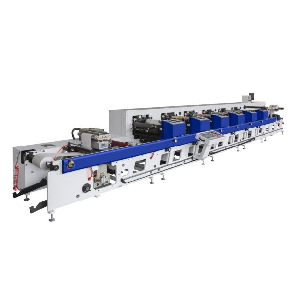 Buy High Speed Automatic 2-12 Color Flexo Roll To Roll Sticker Lable Printing Machine With Die Cutting at wholesale prices