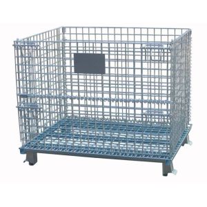 Durable Collapsible Wire Container With Printing Name Card For Transshipment