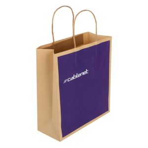 Custom Brown Kraft Paper gift Bags With Handle Retail Shopping Packaging
