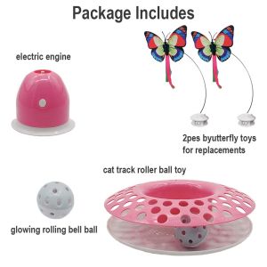 Interactive Cat Automatic Teaser & Exerciser Kitten Toys With Spinning Butterfly