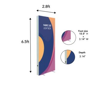 Aluminum Frame LED Seg Fabric Lightbox Frameless Light Box Lightweight