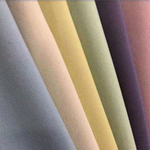 Breathable Twill Dyed Woven Suiting TR Fabric Rayon / Polyester