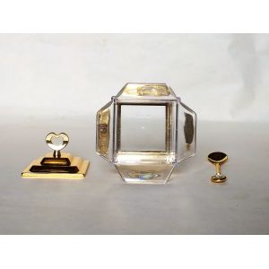 P4-Arabia Exquisite Imitation metal base Louhua Lily Sugar bowl