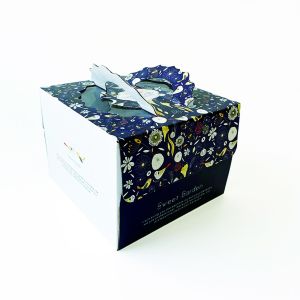 Kraft Paper Cupcake Boxes with Handle and Clear Window Cupcake Box