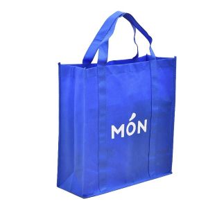 Supermarket Handles 30cm 40x40x10cm Foldable Non Woven Bag