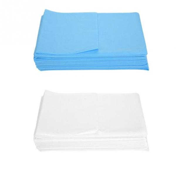 Buy White Blue PP Non Woven 5gsm Disposable Bed Cover Roll at wholesale prices
