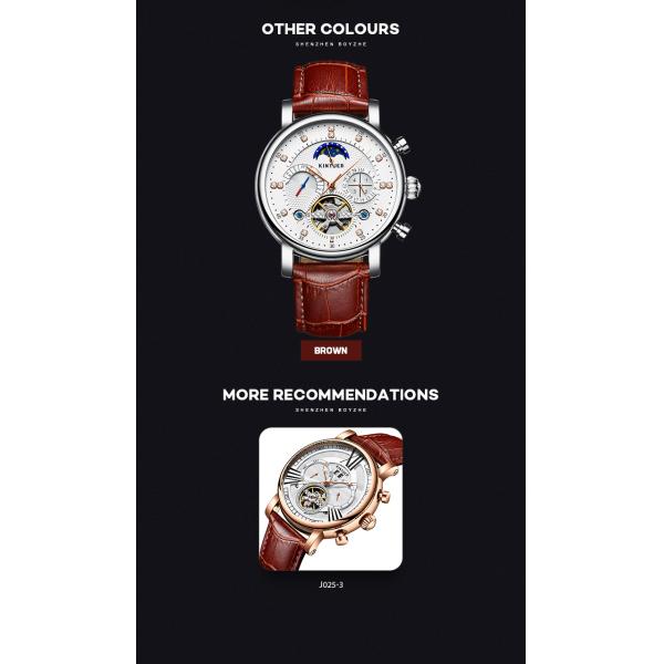 KINYUED Custom Logo Men Watch Automatic Mechanical Wrist Watch Chinese Mechanical Watch Movement