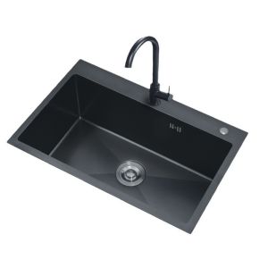 Household Kitchen Stainless Steel Hand Sink Large Single Trough Customized
