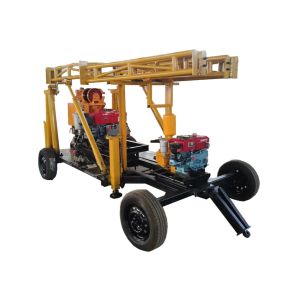 BW160 200 Meter Rubber Trailer Mounted Drilling Rigs