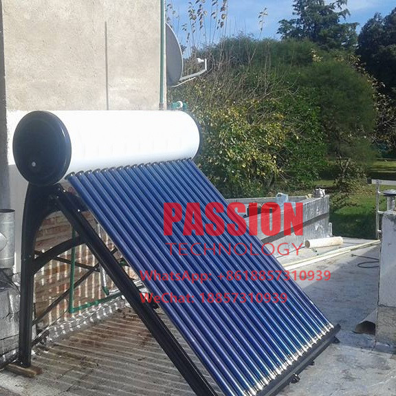 300L Pressurized Solar Water Heater 30tubes Pressure Heat Pipe Solar Collector Enamel White Water Tank