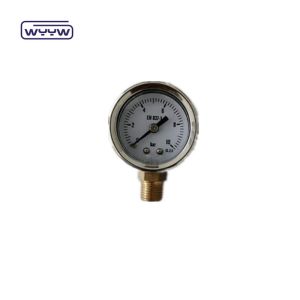 40mm Vertical Manometer Hydraulic Oil Pressure Gauge Back Mount