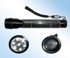 7LED Solar powered flashlight