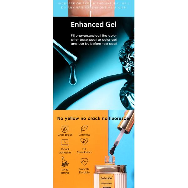SAGALAGA Nail Reinforcing Gel Nail Polish Long Lasting Soak Off Strong Adhesive Gel Polish Wholesale Salon Supplier
