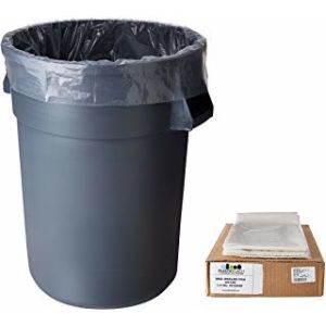 Leak-Proof Clear 4 Gallon Trash Can Liners 100Pk Small Coreless Plastic Garbage