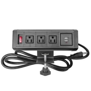 US Standard Power Desktop Socket Quick Charger Clip Table Type 110 - 250V