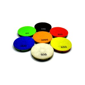 100 Grit 7 Step Dry Diamond Polishing Pads 4" 100mm