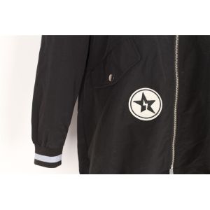 Matel Zipper Rib Cuff Longline Parka Coat Womens 69% Rayon 27% Nylon