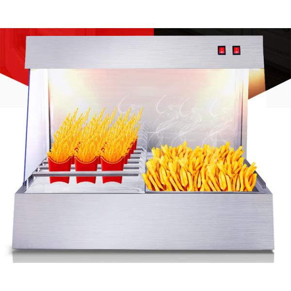 1.6KW Multifunctional Large Capacity Chip Warmer Display for Commercial Food Service