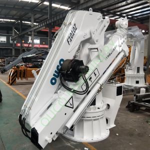 Hydraulic Folding 8M Steel 0.6T Offshore Pedestal Crane