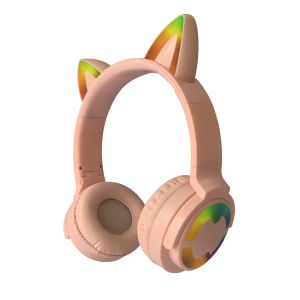 Kids Stereo Bluetooth Headset Cat Ear LED Wireless Headphone