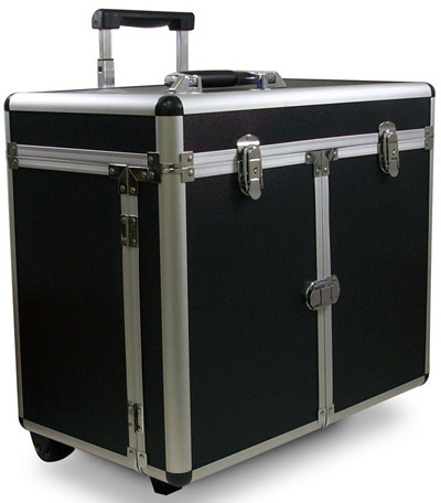 Buy Aluminum Finish Black Makeup Trolley Case Sleek And Contemporary at wholesale prices