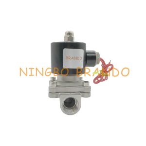 Quality Electric Solenoid Valve 2S160-15 G1/2&quot; Normally Closed Stainless Steel Electric Solenoid Valve For Water Air for sale