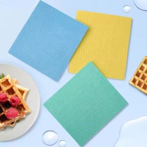 Compostable Cellulose Sponge Scourer Plastic Free Cellulose Cleaning Sponge