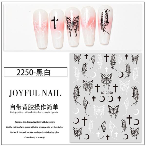 Transform Your Nails into a Work of Art with Golden and Silver Butterfly 2D Stickers