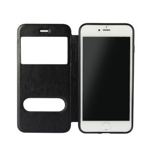 iPhone 8 Plus Case, Window View Stand Feature PU Leather Phone Case for Apple