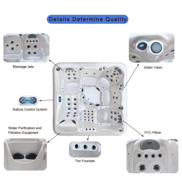 Garden Party Spa Massage 5 Person Hot Tub Whirlpool Balboa Outdoor Spa Hot Tub