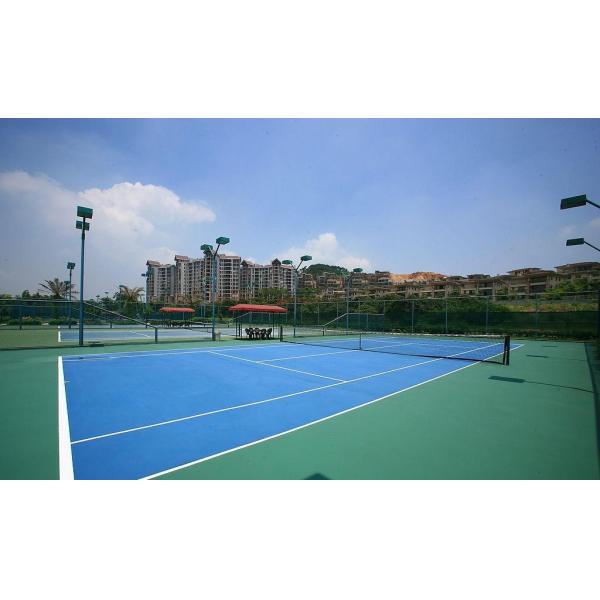 Blue Green Anti Skid Badminton Court Synthetic Flooring Seamless