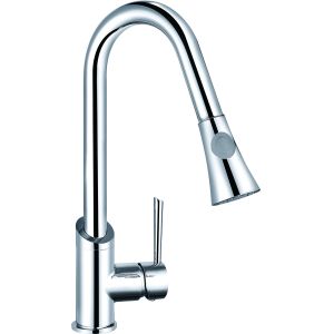 China Chrome Kitchen Sink Monobloc Taps 390Mm Height  Long Lasting on sale