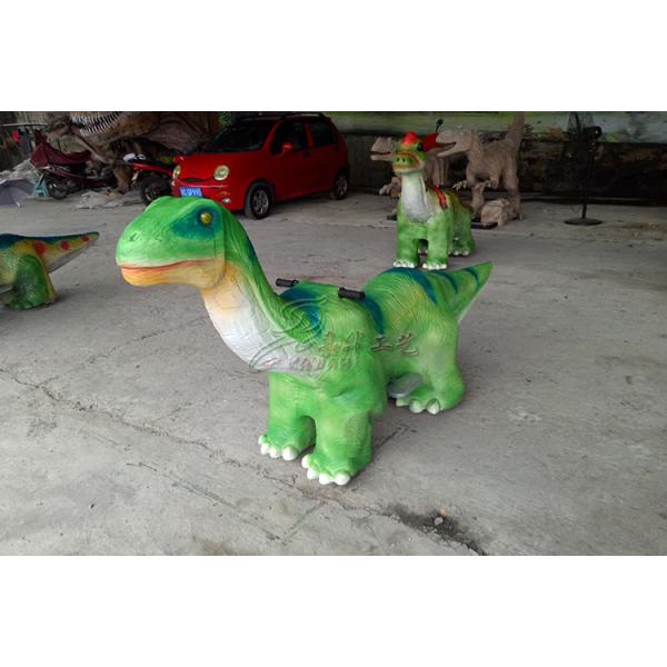 Lifelike Dinosaur Battery Car , Outdoor Coin Operated Kiddie Rides