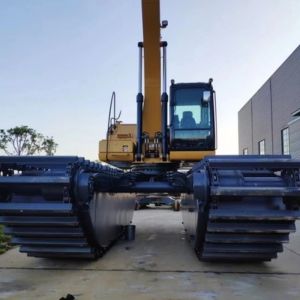 Floating Amphibious Excavator Pontoon Swamp Buggy Conversion Sany SY135