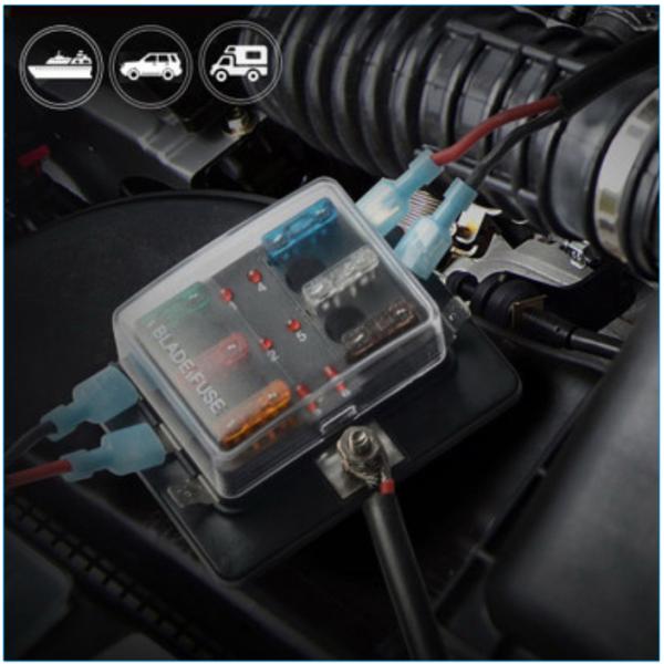 Automotive 10 Circuit Way ATO ATC Style Blade Fuse Block For Car Boat RV