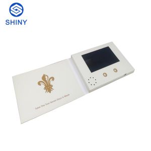 Customized 7 Inch Lcd Screen Brochure Video Greeting Card With Box