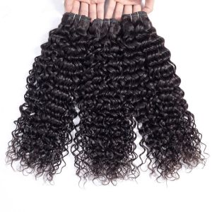 No Chemical Water Wave Bundles With Closure 100% Remy Indian Human Hair