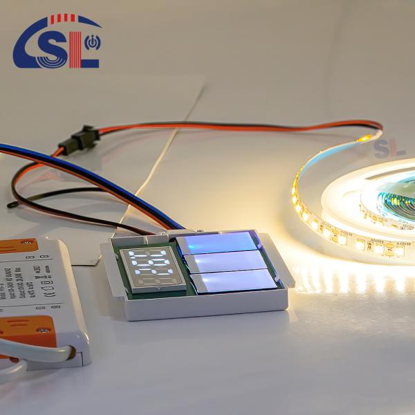 Customized DC12V SL Split Tripple Button Tripple Color Touch Sensor Switch Radar Time Temperature Display Screen with bracket Smart Mirrors