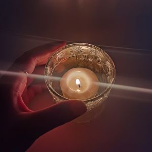 Custom Carved Transparent Frosted Glass Candle Cup Handmade