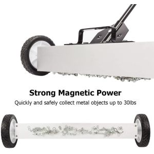 Convenient Push-Type Magnetic Pick Up Sweeper with 30-50 Lbs Pull Force and