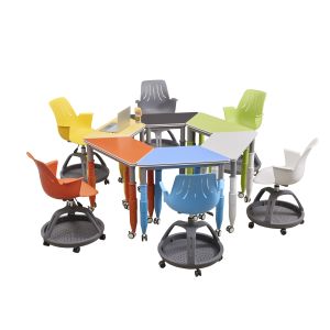 Modern Height Adjustable Melamine Board Training Room Tables And Chairs