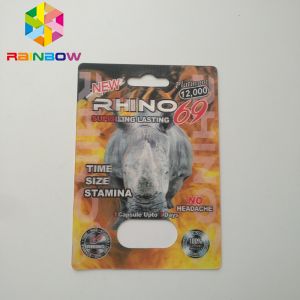 No Headache Blister Pack Packaging Sexual Pill Capsule Rhino 69 Package Card Box