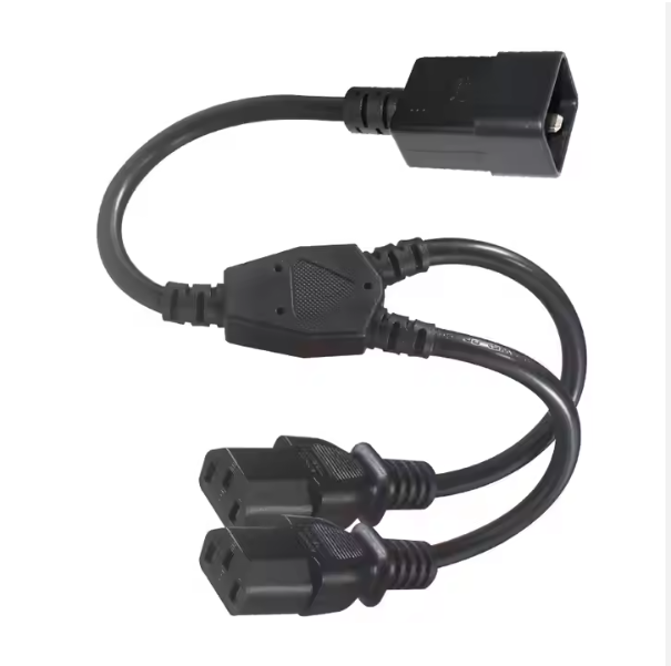 C20 to Dual C13 Power Splitter Cable 250V 15A for Data Centers