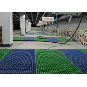 Car Washes fibreglass Walkway Mesh , Easy Cleaning Fiberglass Drain Grates